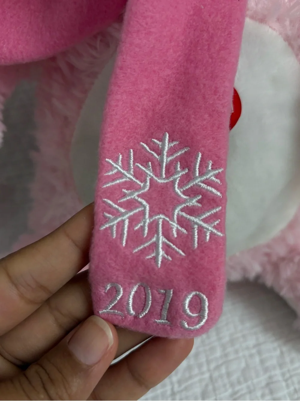 Pink Plush Bunny Pet Comfort Toy with Scarf -